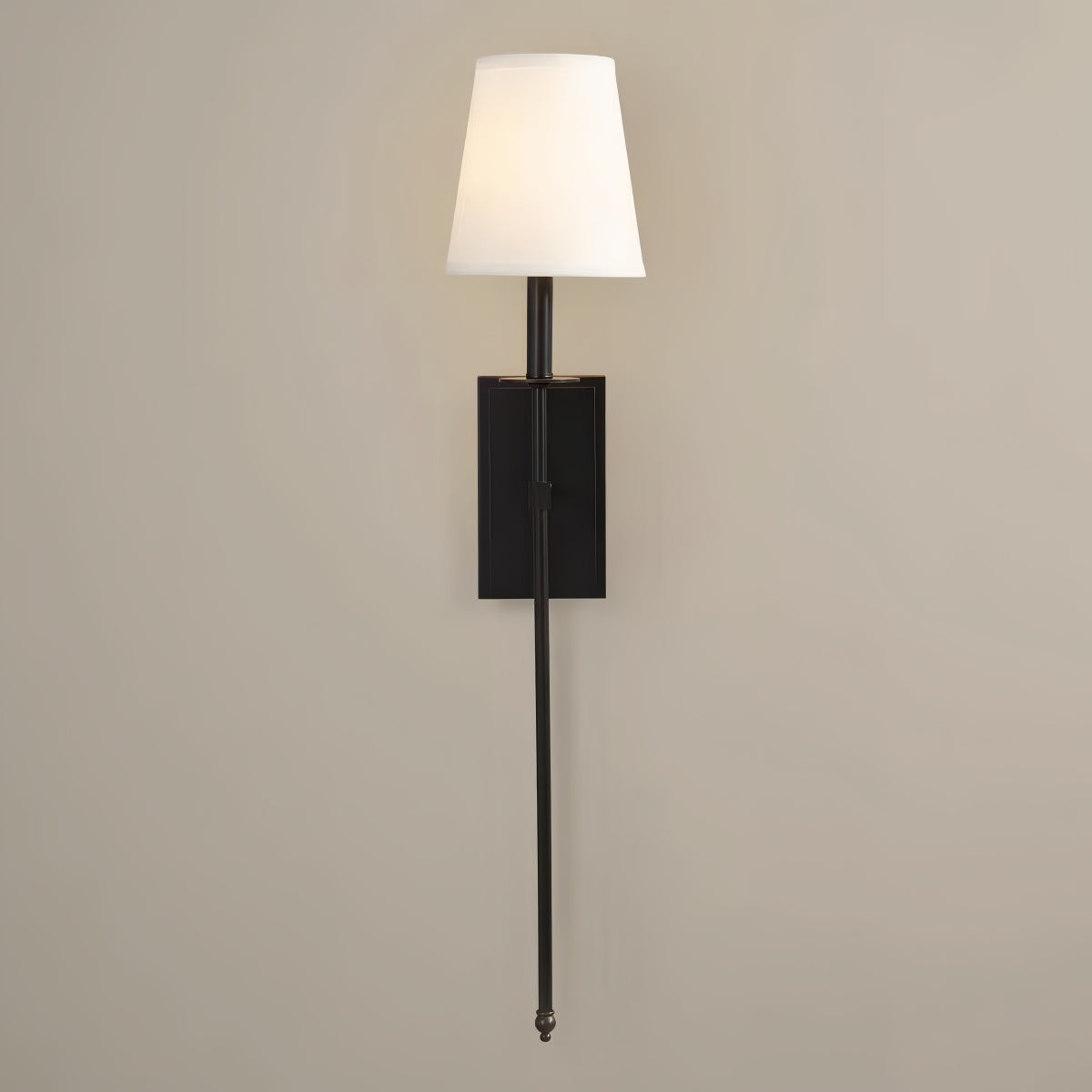 Black long-arm wall lamp with adjustable arm and minimalist Nordic iron design