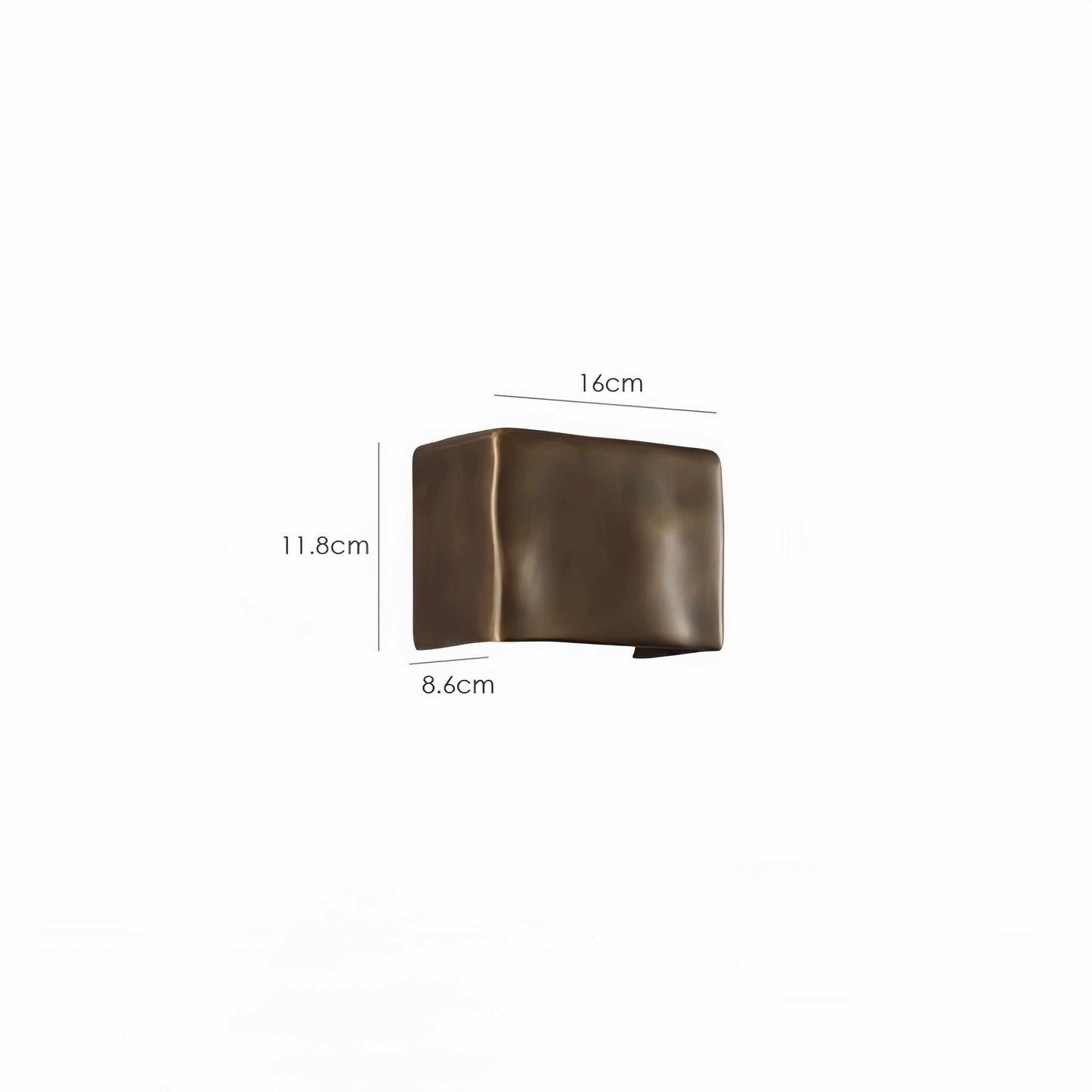 Scape Wall Light bronze outdoor waterproof sconce minimalistic design aluminum brass 16cm x 11.8cm x 8.6cm