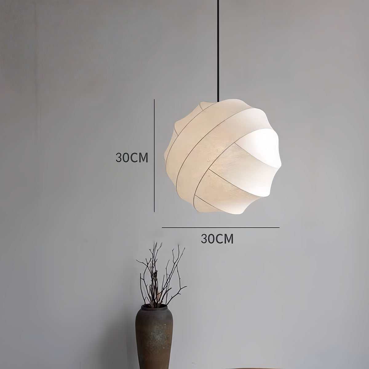 Wabi-Sabi Silk Pendant Light - Modern Minimalist Dining Lamp for Cozy Spaces