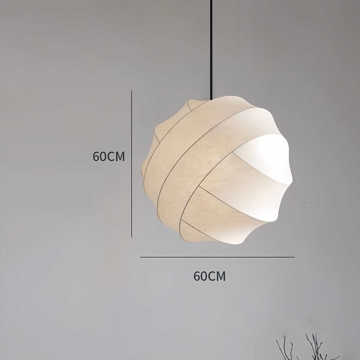 Wabi-Sabi Silk Pendant Light-Modern Minimalist Dining Lamp