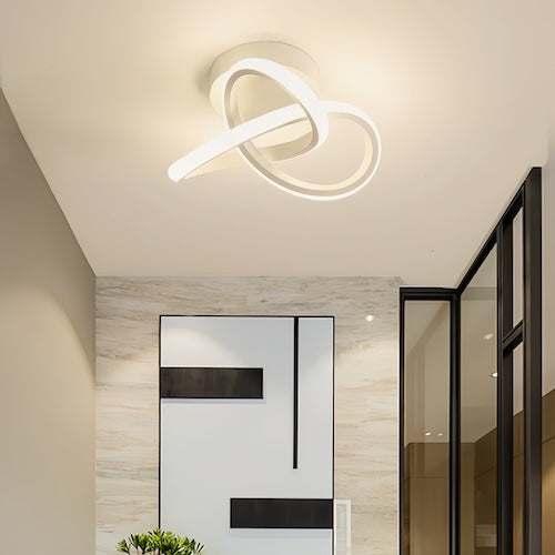 Modern energy-efficient LED chandelier ceiling light with brushed finish, surface-mounted design, and three color tones for versatile room lighting.