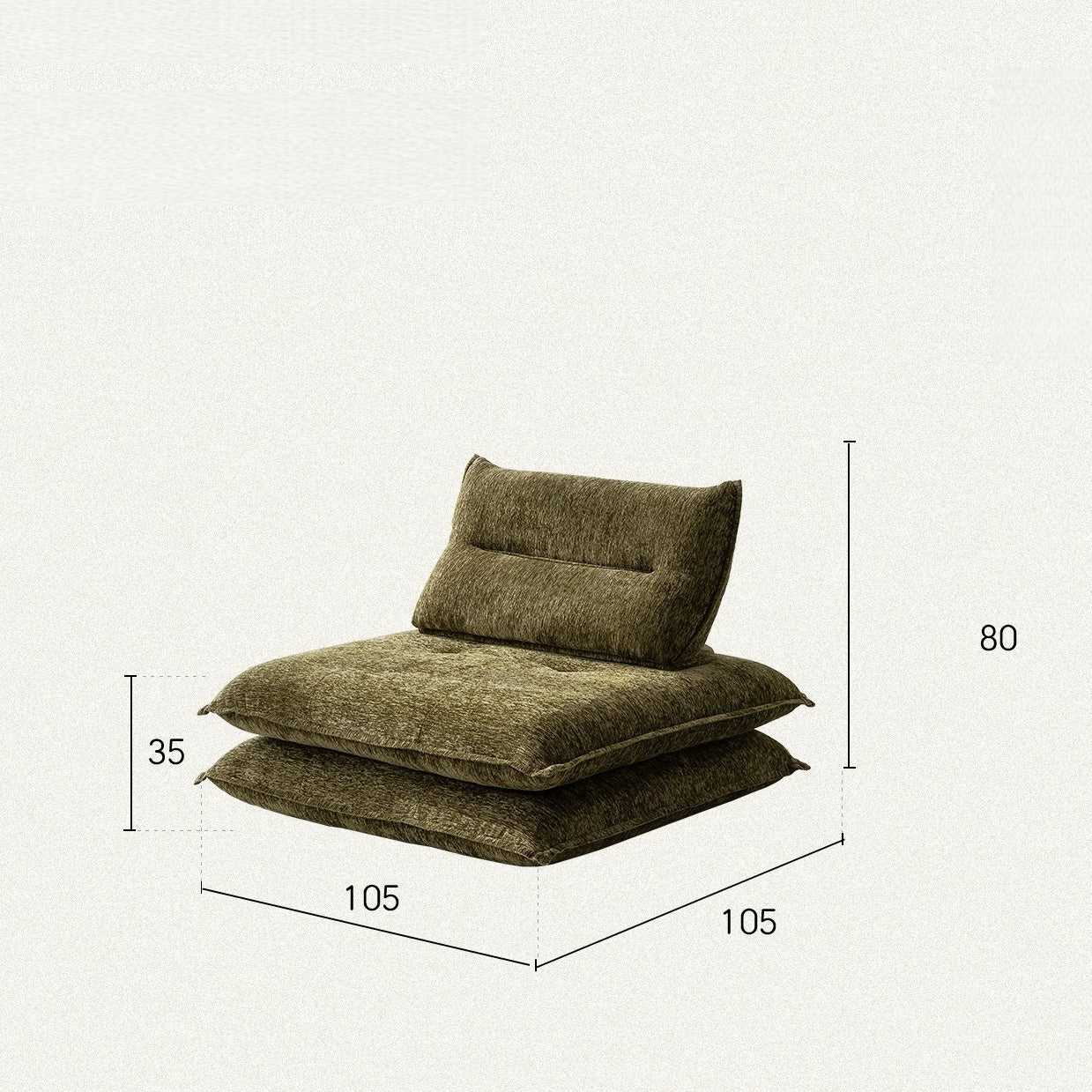 3-in-1 convertible velvet sofa bed in modern minimalist style for living room