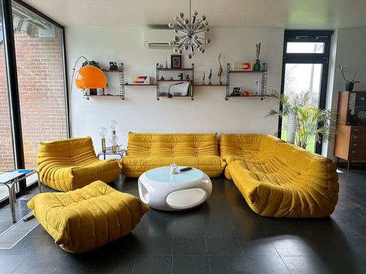 Togo Couch 3-Seater: Luxurious Suede for Comfort & Style - sparkledecor.com