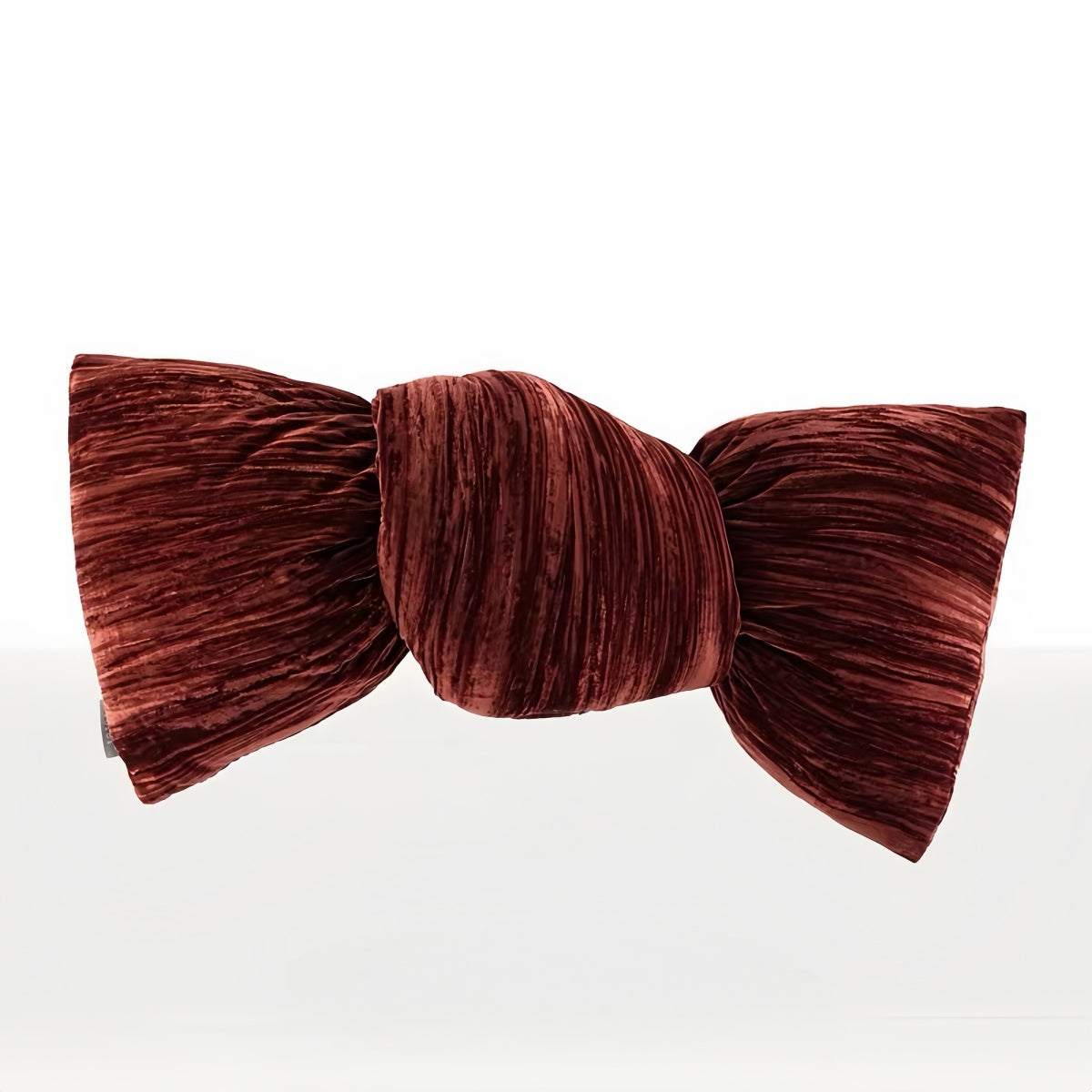 Luxury velvet brown candy-inspired decorative pillow with soft plush texture