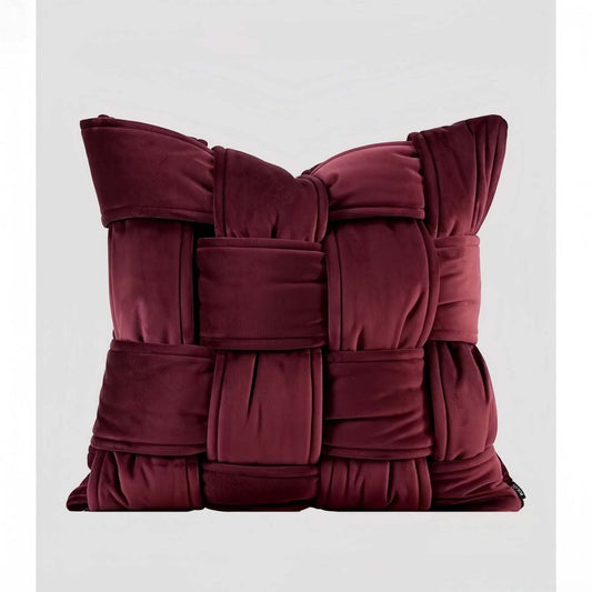 Luxury woven velvet sofa cushion cover in soft, elegant fabric for throw pillows and lumbar cushions