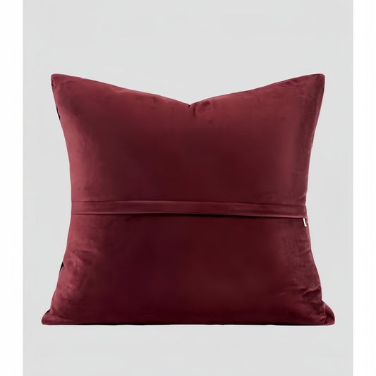 Luxury woven velvet sofa cushion cover in soft textured fabric on a modern sofa