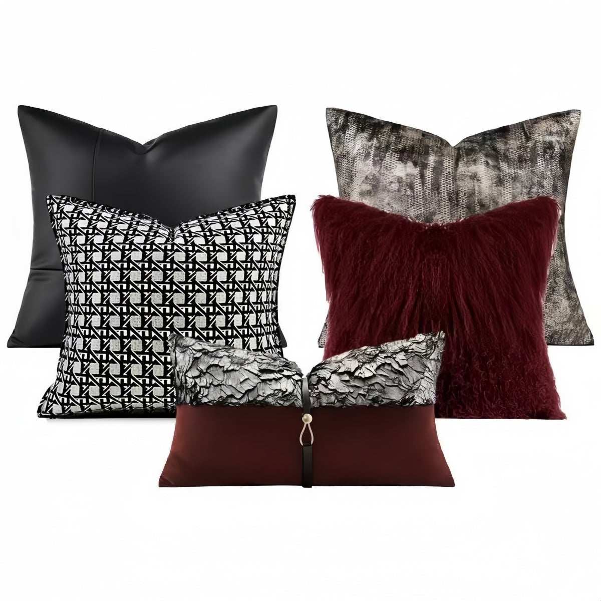 Zhūsha Luxury Imported White Fox Fur Throw Pillow with soft white fur for elegant home decor