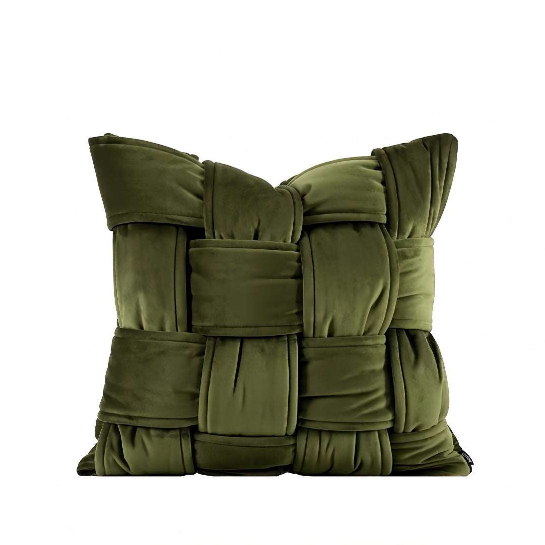 Luxury woven velvet sofa cushion cover in soft textured fabric for decorative throw pillows